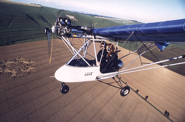Microlight in flight